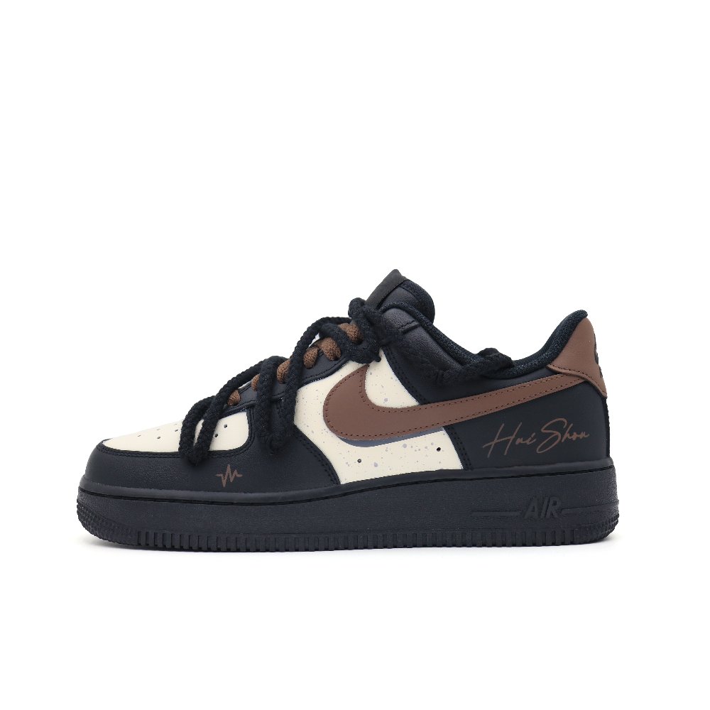 Nike Air Force 1 Anti Slip Wear Resistant Low Top Skateboard Shoes Unisex Black