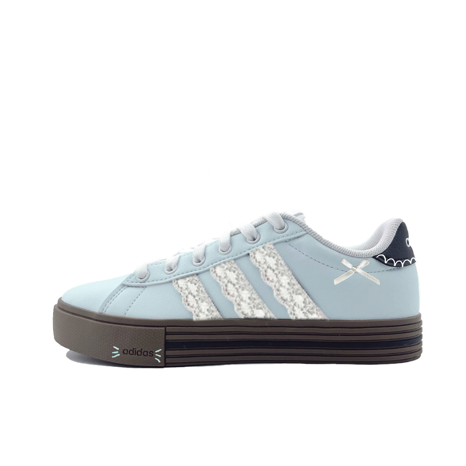 Adidas Daily 4.0 Ballet Maiden Abrasion Resistant Low Top Skateboard Shoes Unisex Blue