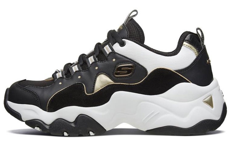 Skechers D'lites 3.0 Sneakers Black/White/Gold Women's