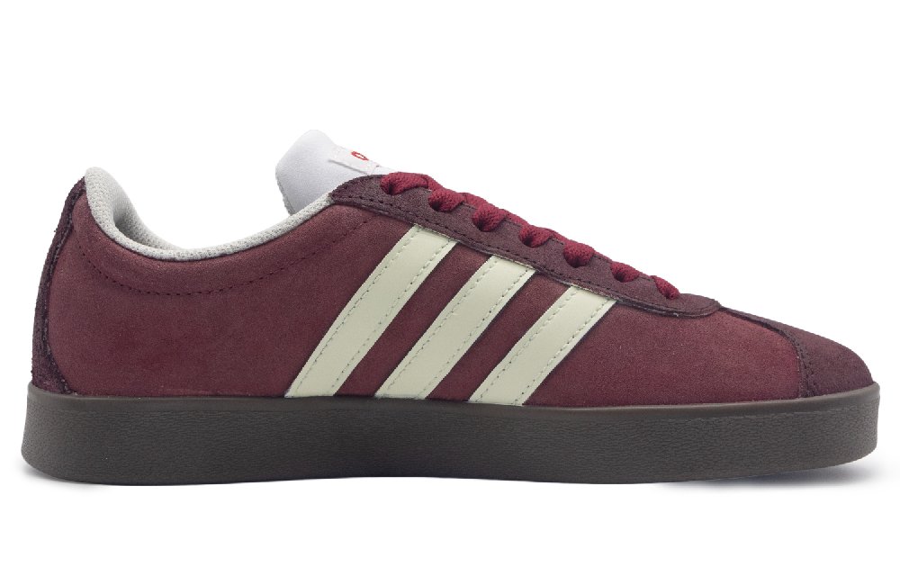 Adidas Neo VL Court 2.0 Anti-Slip Wear-Resistant Low-Top Skateboard Shoes Unisex Burgundy