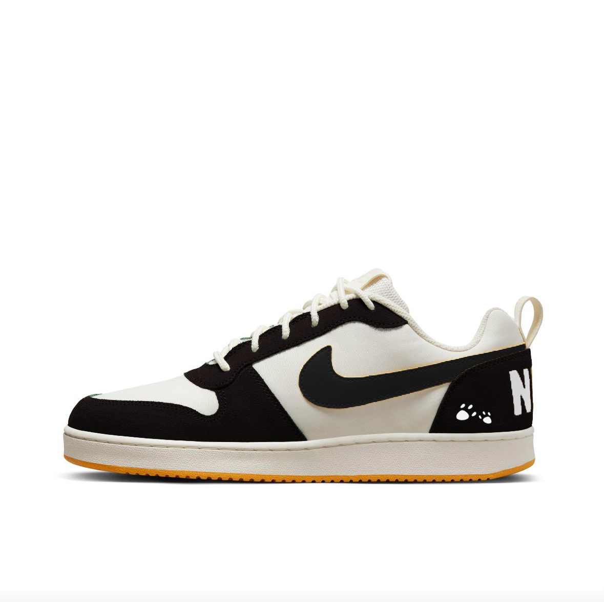 Nike Court Borough PRM Slip Resistant Abrasion Resistant Low top Skateboard Shoes Men's Black White