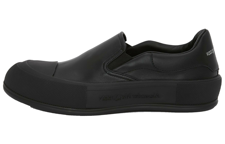 Alexander McQueen Deck Skate Plimsoll Slip-On Triple Black Women's