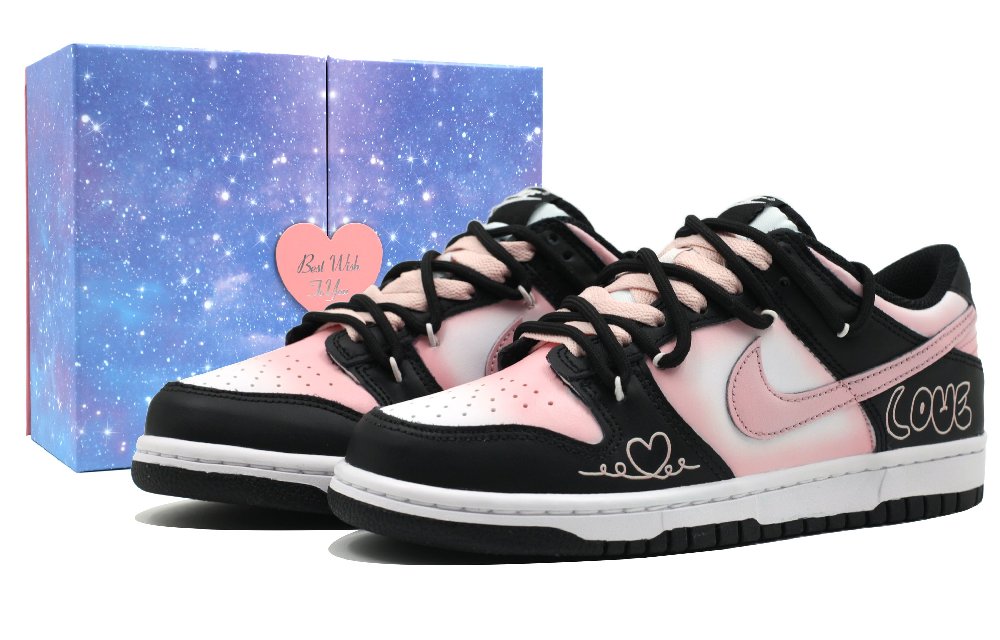 Nike Dunk Low top Skateboard Shoes Unisex Black Pink