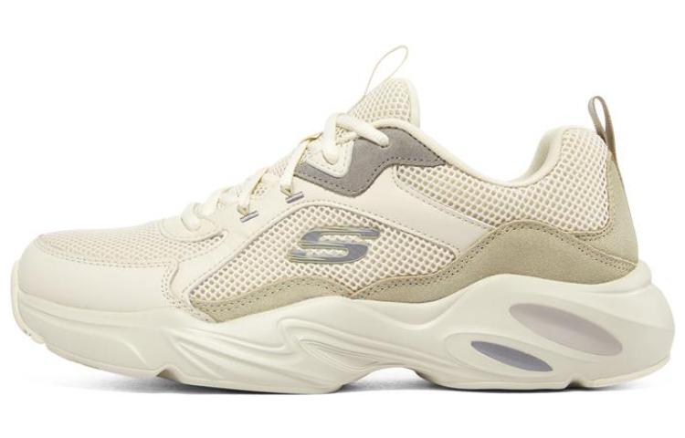 Skechers Stamina Airy Cushioning Anti-Slip And Wear-Resistant Low-Top Chunky Sneakers Men's Ivory