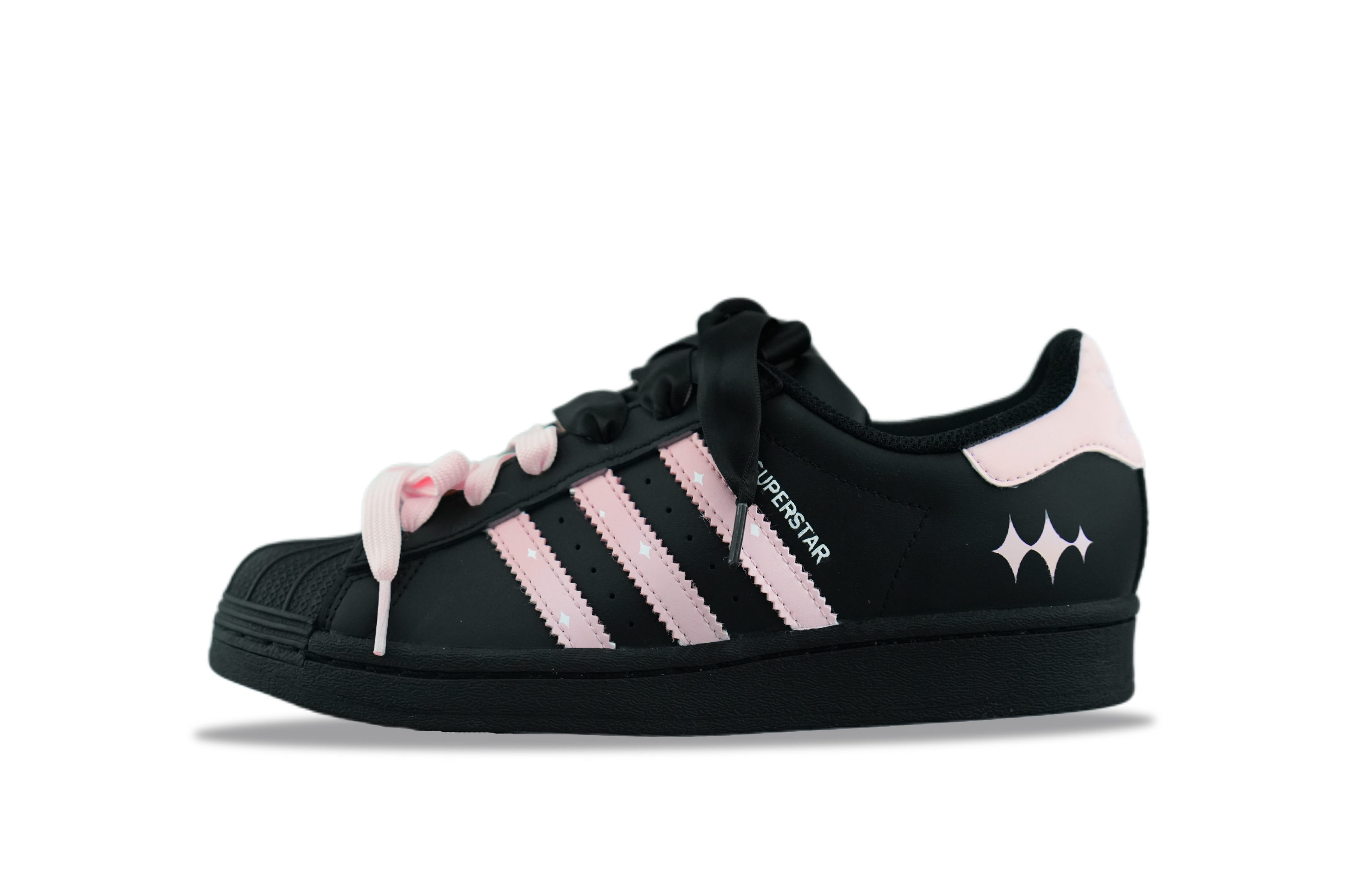 Adidas Originals Superstar 2 Low top Skateboard Shoes Unisex Black Pink