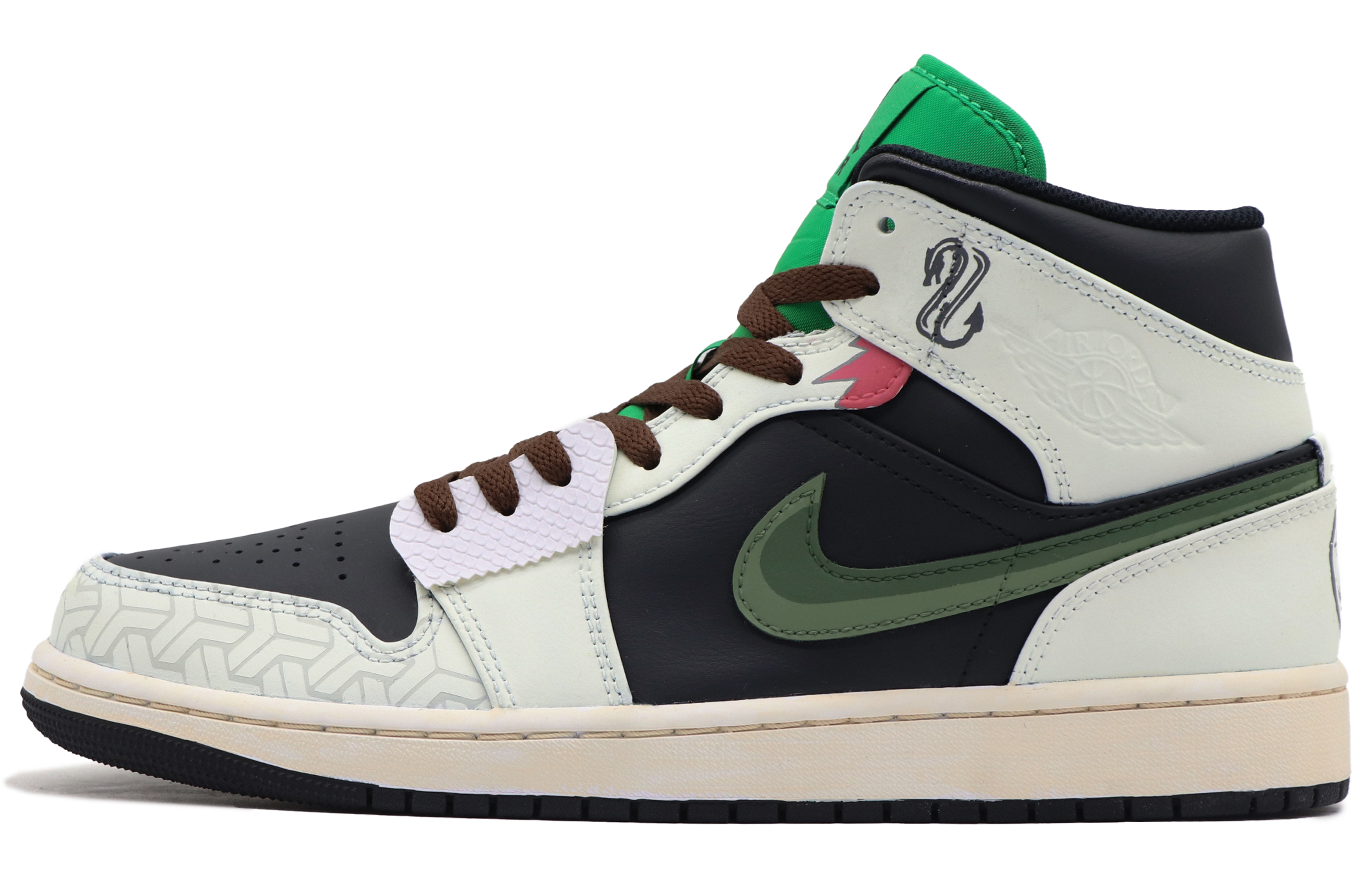 Jordan Air Jordan 1 High Top Vintage Basketball Shoes Men's Black Green купить в интернет-магазине Yoocart с быстрой доставкой по России.