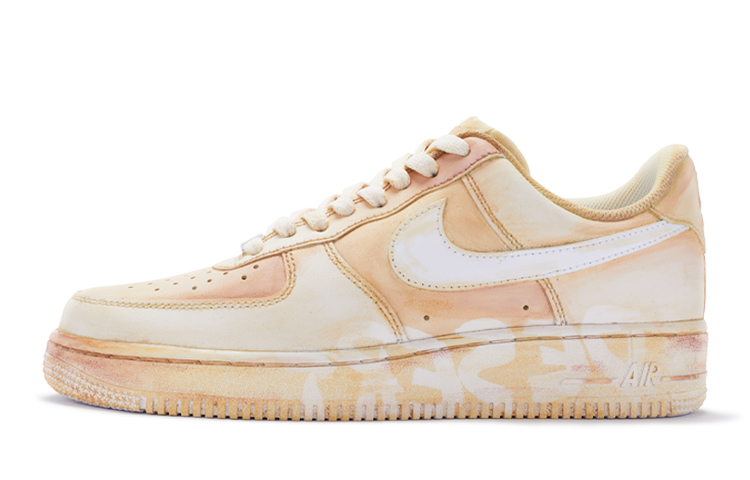 Nike Air Force 1 Anti Slip Wear Resistant Low Top Skateboard Shoes GS Beige
