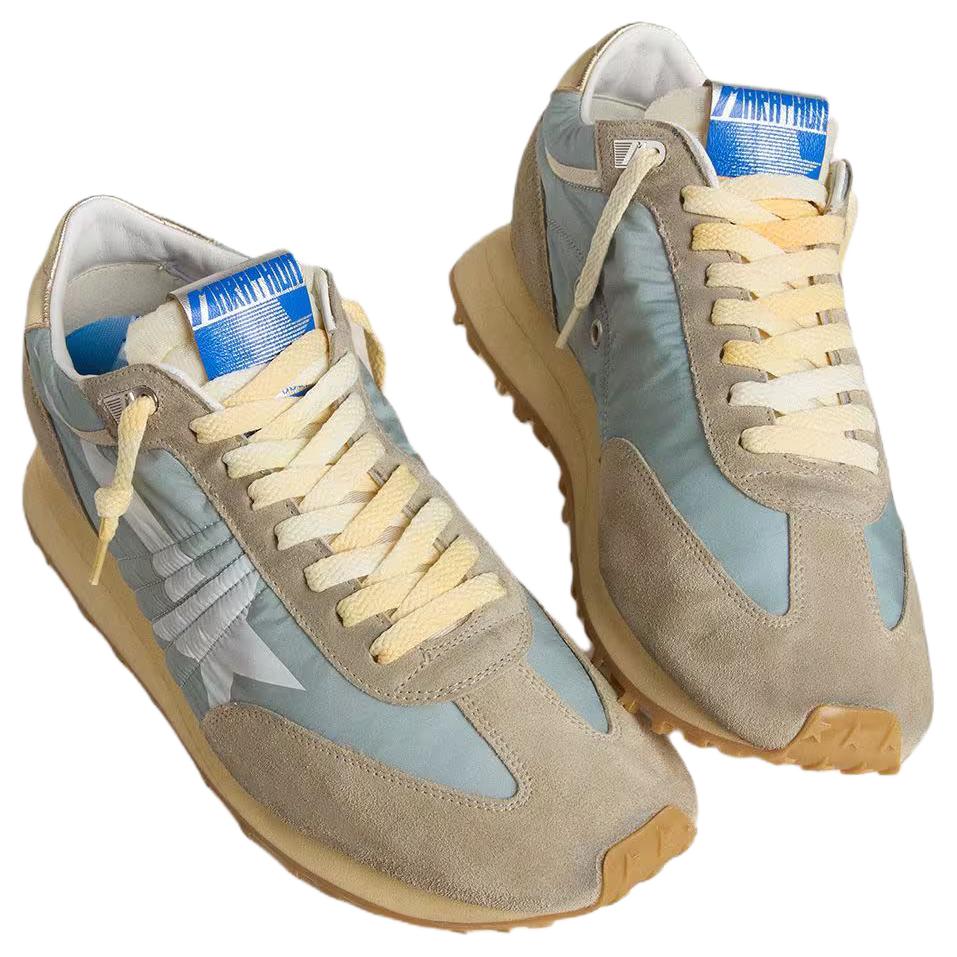 Golden Goose Marathon Low Top Casual Shoes Women's Blue Gray