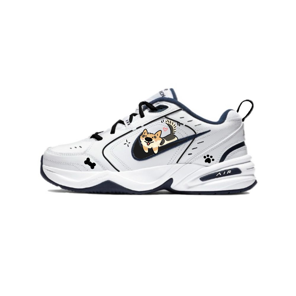 Nike Air Monarch 4 Chunky Sneakers Unisex Low-Top Black White