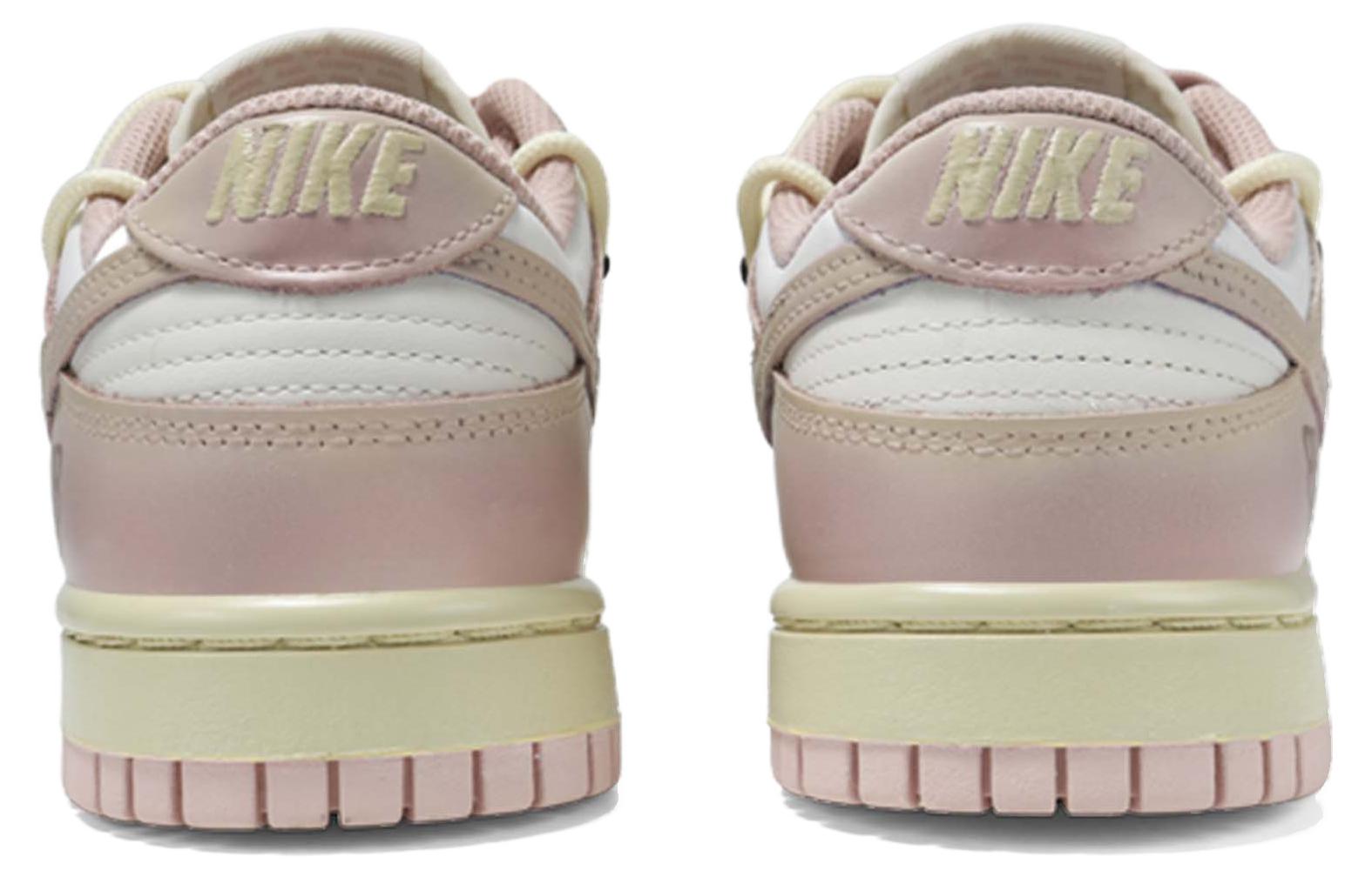 Nike Dunk Low Anti-Slip And Wear-Resistant Lightweight Low-Top Skateboard Shoes Women's Pink White Yellow