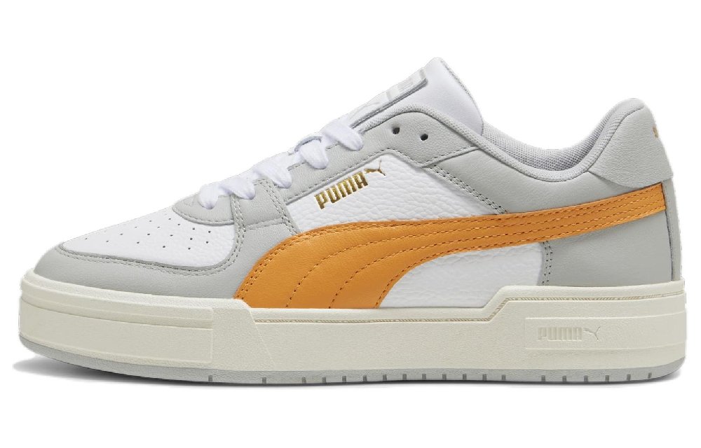 PUMA Ca Pro Anti-Slip Wear-Resistant Low-Top Skateboard Shoes Unisex White Gray Yellow