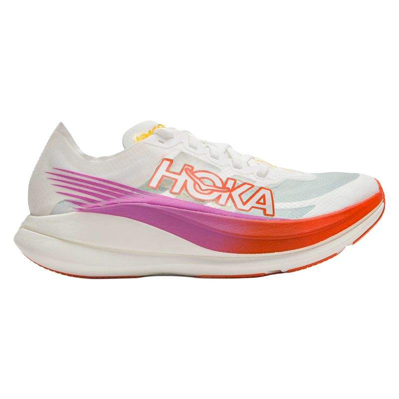 HOKA ONE ONE ROCKET X 2 Anti Slip Wear Resistant Low Top Casual Racing Running Shoes Men's White