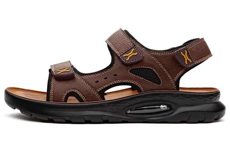 Jeep Beach Sandals Men's Red Brown