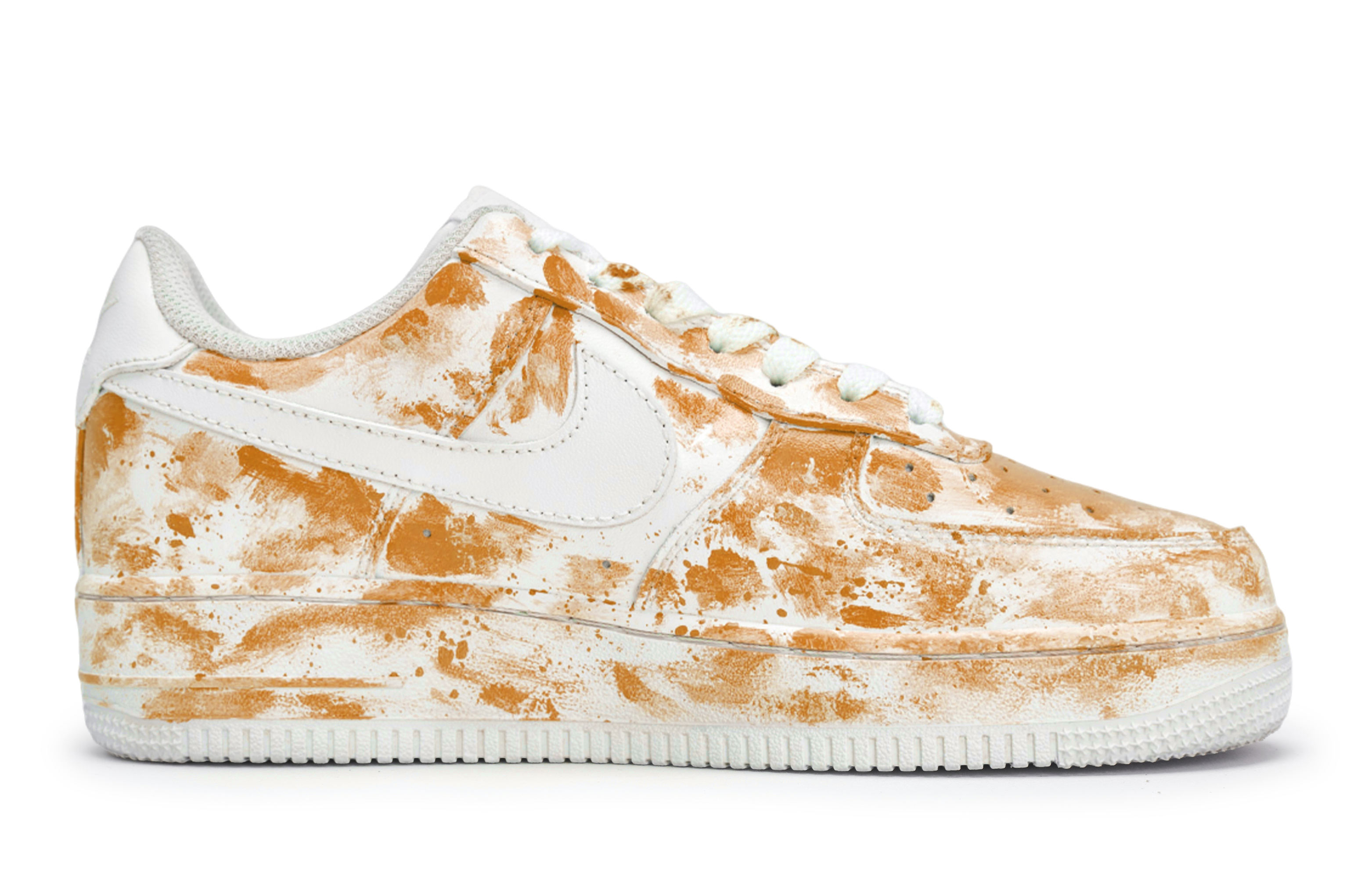 Nike Air Force 1 Sky Halo Iridescent Slip-Resistant Low-Top Skateboard Shoes Unisex White Orange купить в интернет-магазине Yoocart с быстрой доставкой по России.