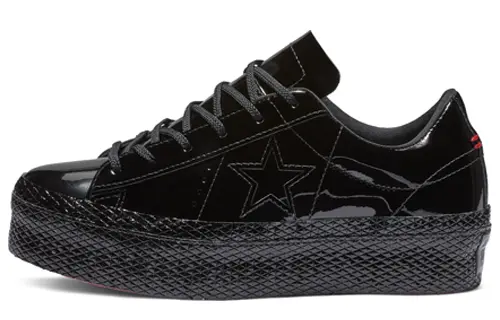 Converse One Star Platform Ox Patent Black Women's
