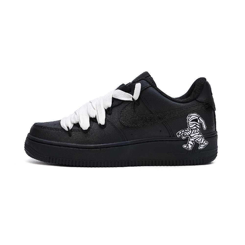 Nike Air Force 1 Anti-Slip Wear-Resistant Low-Top Skateboard Shoes Unisex Black White
