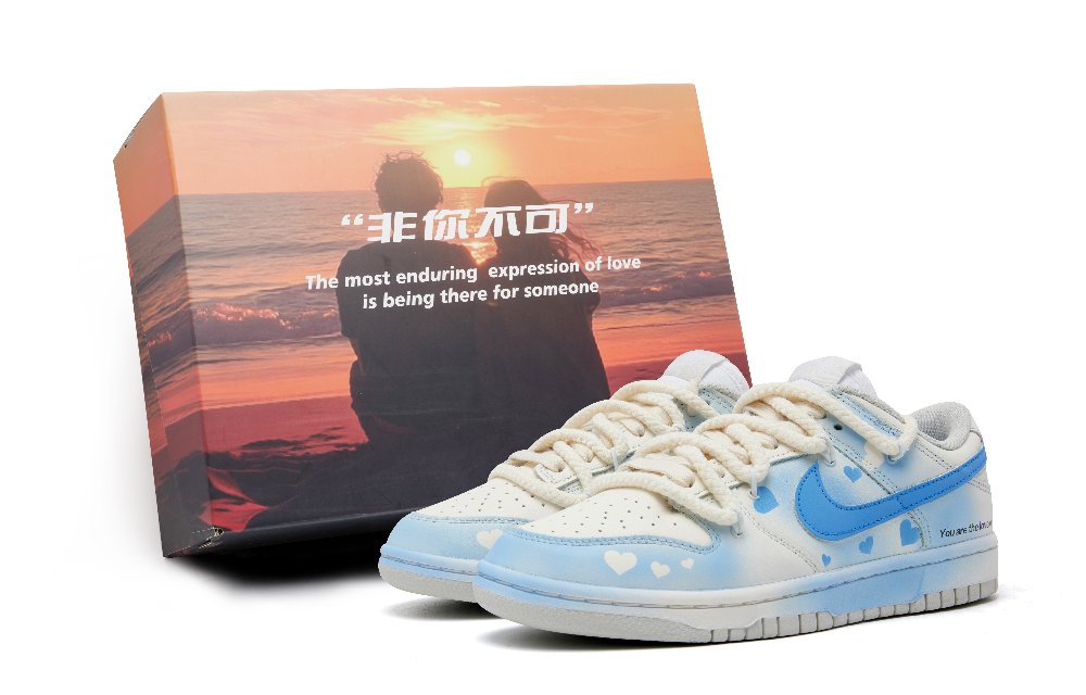 Nike Dunk Anti Slip Wear Resistant Low Top Skateboard Shoes Women's Blue