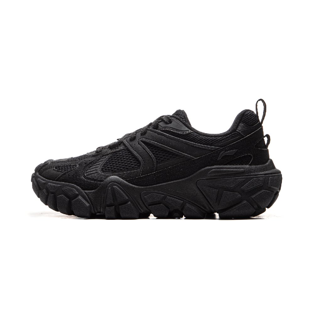 LiNing Dunes Cushioning Anti-Slip Wear-Resistant Breathable Height Increasing Low-Top Casual Shoes Men's Black