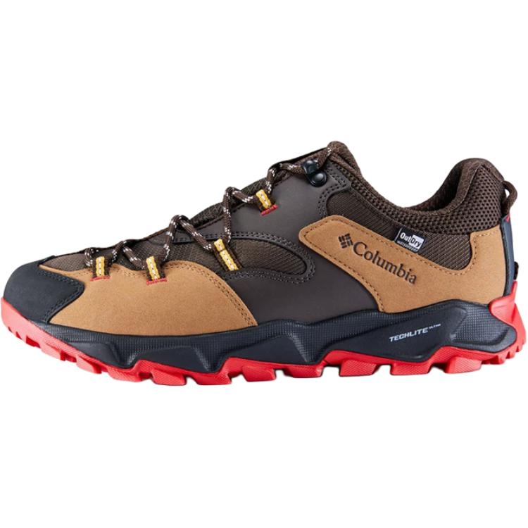Columbia Water-Resistant Support Grip Low-Top Hiking Shoes Men's Umber Loose Fit