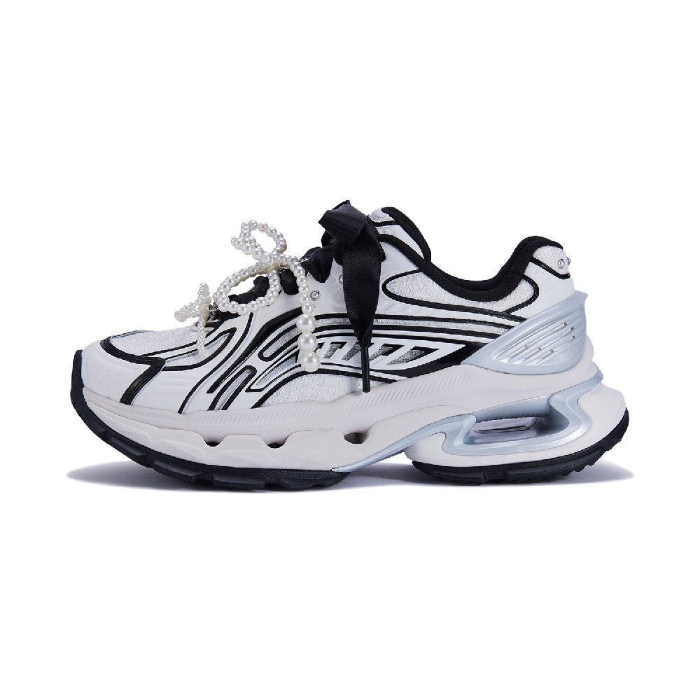 LiNing Furious Rider BOW Wear-Resistant Support Low-Top Casual Shoes Women's White