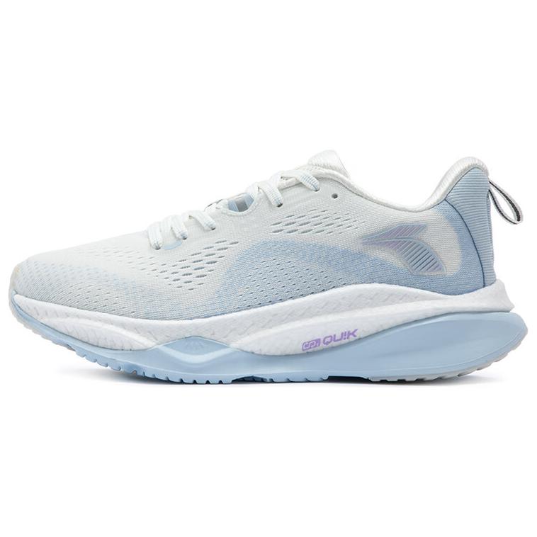 361° Red Flame 4 Anti-Slip Wear-Resistant Low-Top Casual Running Shoes Women's White Blue