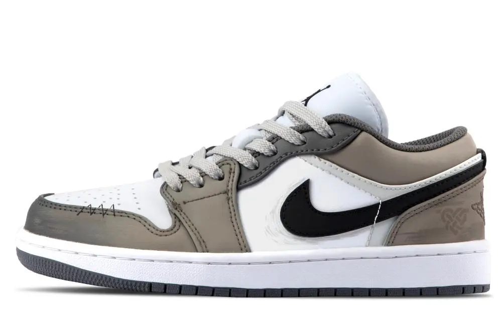 Jordan Air Jordan 1 Shock Absorbers Low Top Vintage Basketball Shoes Unisex Brown