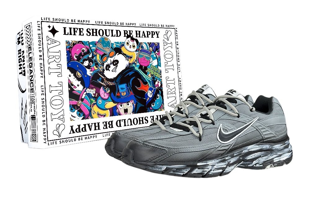 Nike Initiator Wasteland, Vintage, Distressed, Trendy Toy Abrasion Resistant Low Top Casual Shoes Unisex Dark Gray