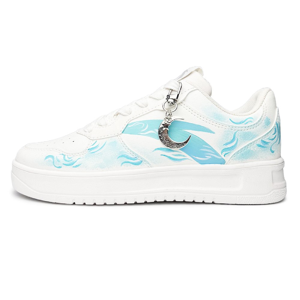 Anta Relaxed Slip Resistant Lightweight Height Increasing Low Top Skateboard Shoes Unisex Sky Blue