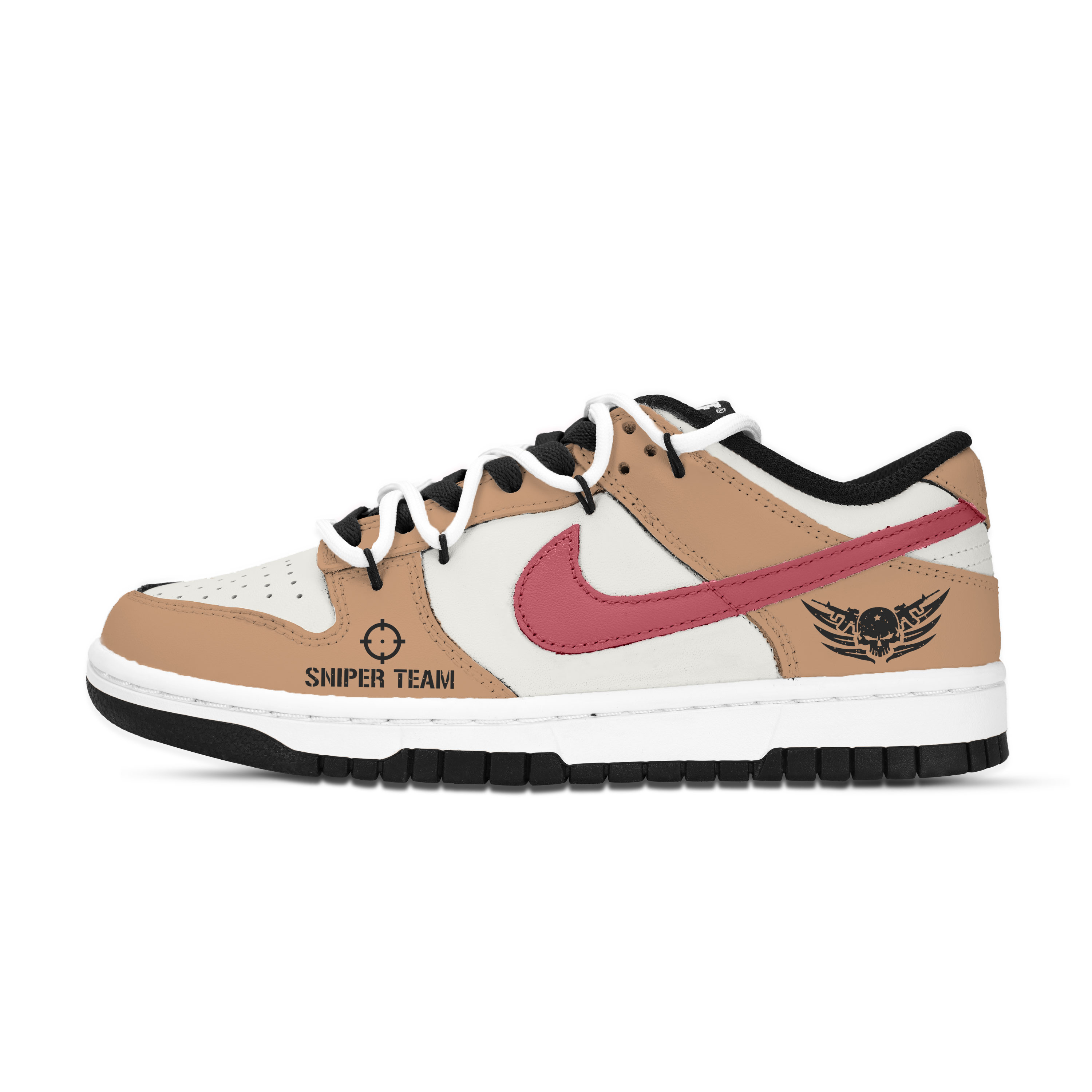 Nike Dunk Shadow Sniper Slip Resistant Abrasion Resistant Low top Skateboard Shoes Unisex Yellow White Black