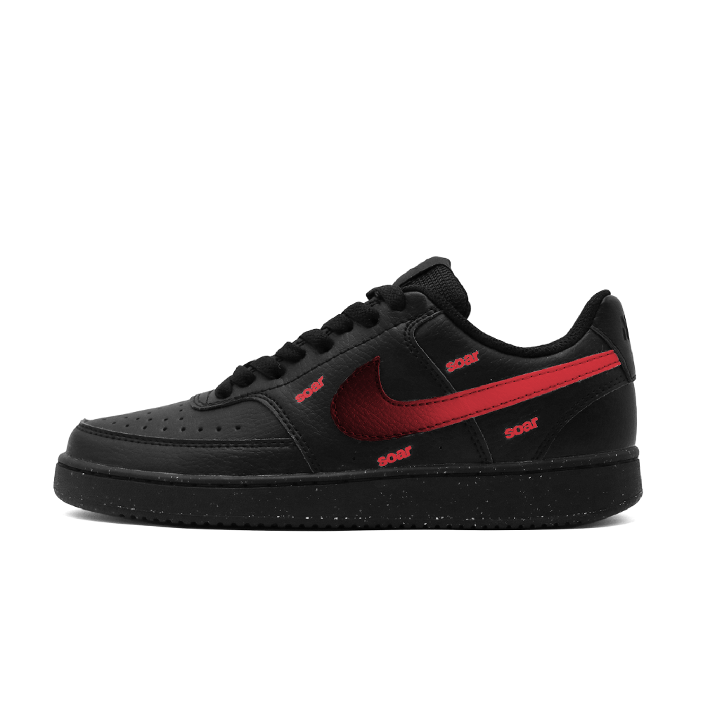 Nike Court Vision Low Abrasion Resistant Low Top Skateboard Shoes Unisex Black