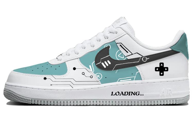 Nike Air Force 1 Skateboard Shoes Men Low-Top White/Gray/Green