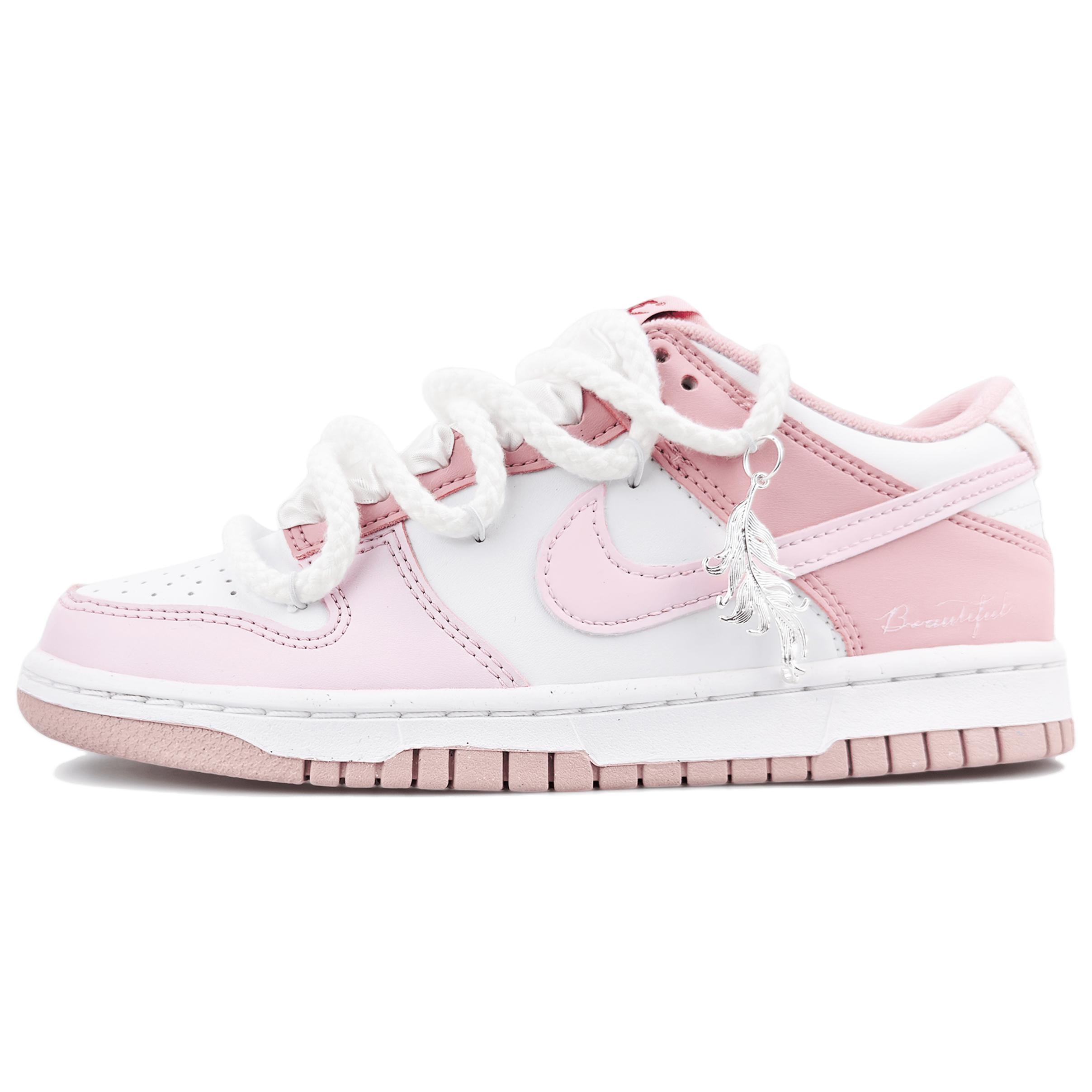 Nike Dunk SB Abrasion Resistant Low top Skateboard Shoes Women's Cherry Blossom Pink
