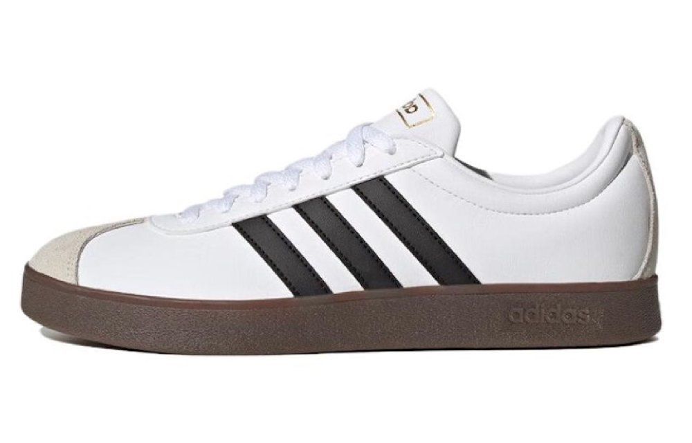 Adidas Neo VL Court 2.0 Wear-Resistant Low-Top Skateboard Shoes Unisex Silver Purple