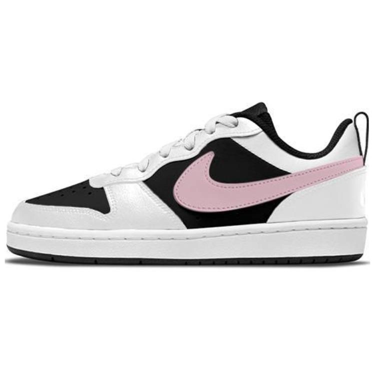 Nike Court Borough Low 2 Anti-Slip Wear-Resistant Low-Top Skateboard Shoes GS Black White Pink