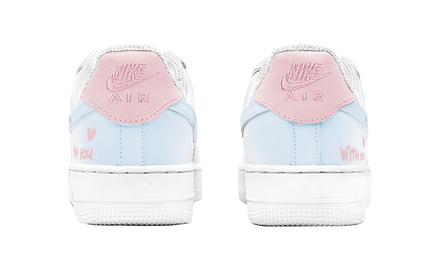 Nike Air Force 1 Air Force 1, Couple's Abrasion Resistant Low top Skateboard Shoes Women's Blue Pink купить в интернет-магазине Yoocart с быстрой доставкой по России.