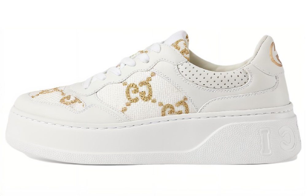 GUCCI Women's Gg Sneaker 'Interlocking G White Gold' Women's
