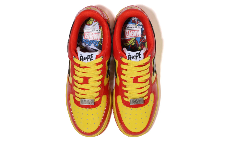 A BATHING APE X Marvel Bape Sta 'Red Yellow Black' Women's