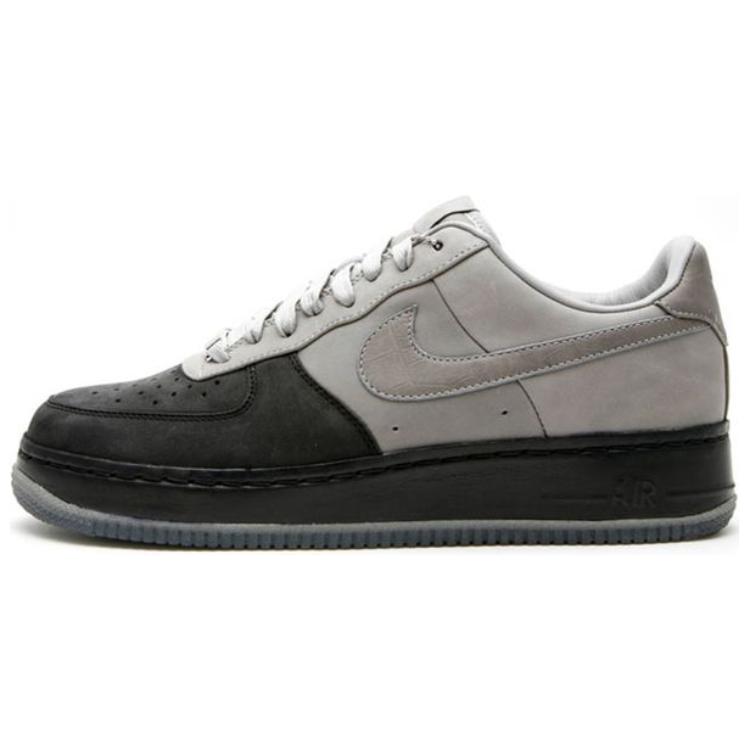 Nike Air Force 1 Anti Slip Wear Resistant Low Top Skateboard Shoes Men's Black Gray
