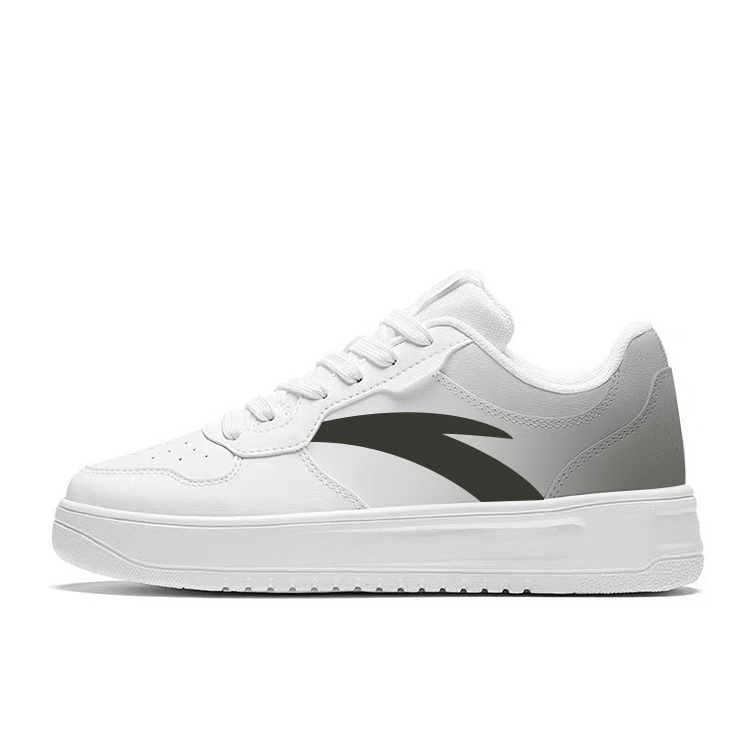Anta Anti Slip And Wear Resistant Breathable Low Top Skateboard Shoes Unisex White Black