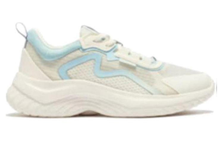 361° Cushioning Anti-Slip Wear-Resistant Breathability Low-Top Running Shoes Women's White Blue