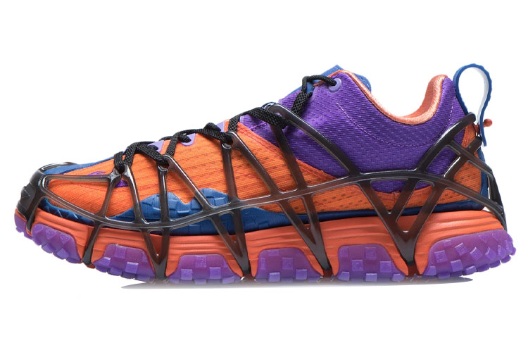LiNing Mix ACE Running Shoes Women's Low-Top Flame Orange/Fluorescent Grape Purple