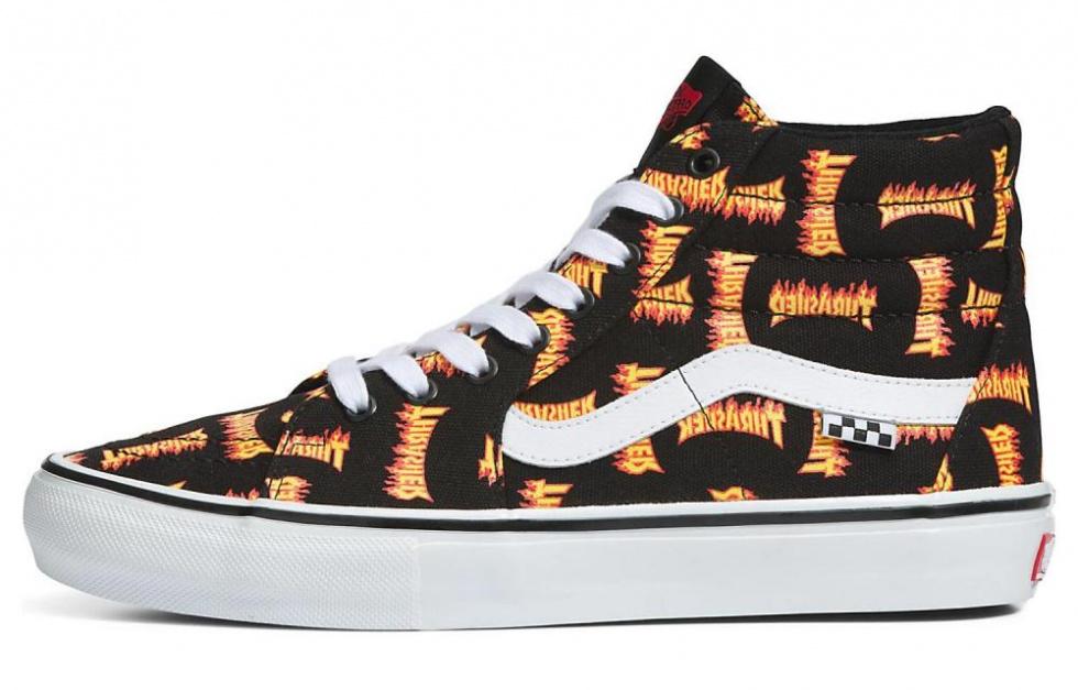 Vans Sk8 Hi Thrasher Allover Logo Black