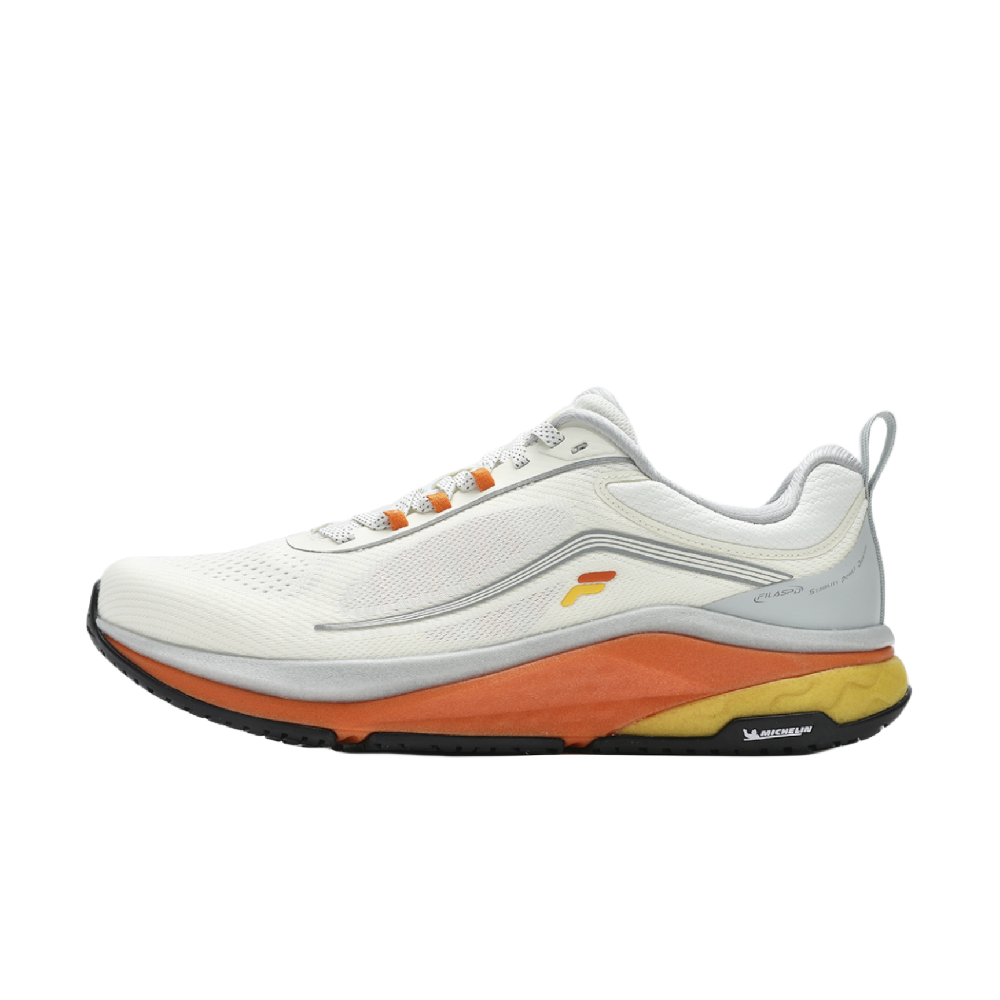 FILA SPD PANTHER 2 Slip-Resistant Breathable Low-Top Casual Running Shoes Men's Cream White