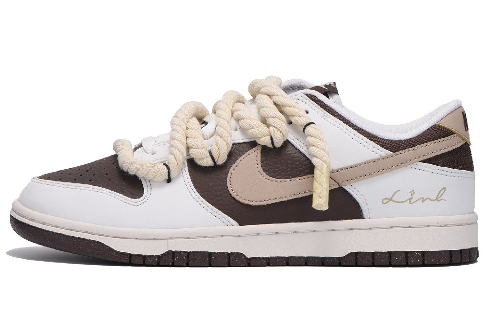 Nike Dunk Slip-Resistant Coverage Low-Top Skateboard Shoes Unisex Linen