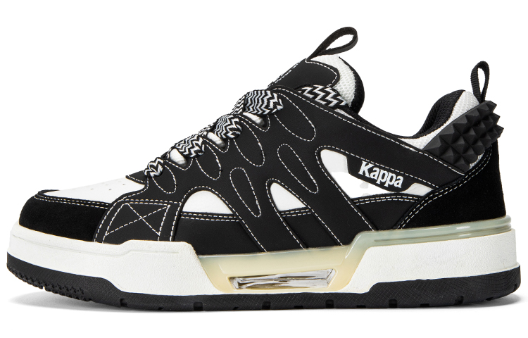 Kappa Anti Slip Wear Resistant Low Top Skateboard Shoes Men's Black/Classic White
