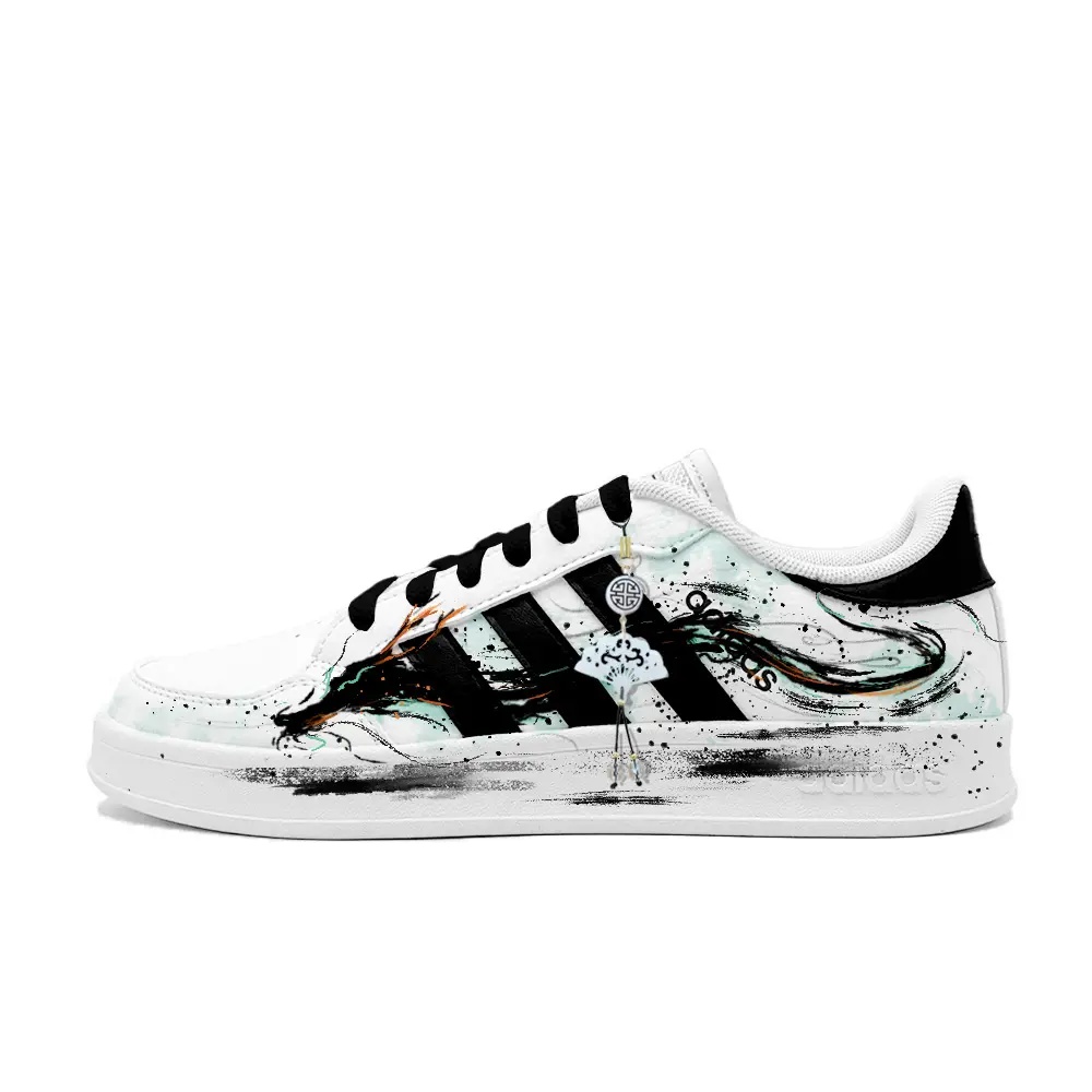 Adidas Neo Breaknet Dragon Roars The World Cushioning, Wear Resistant Low top Skateboard Shoes Men's Black