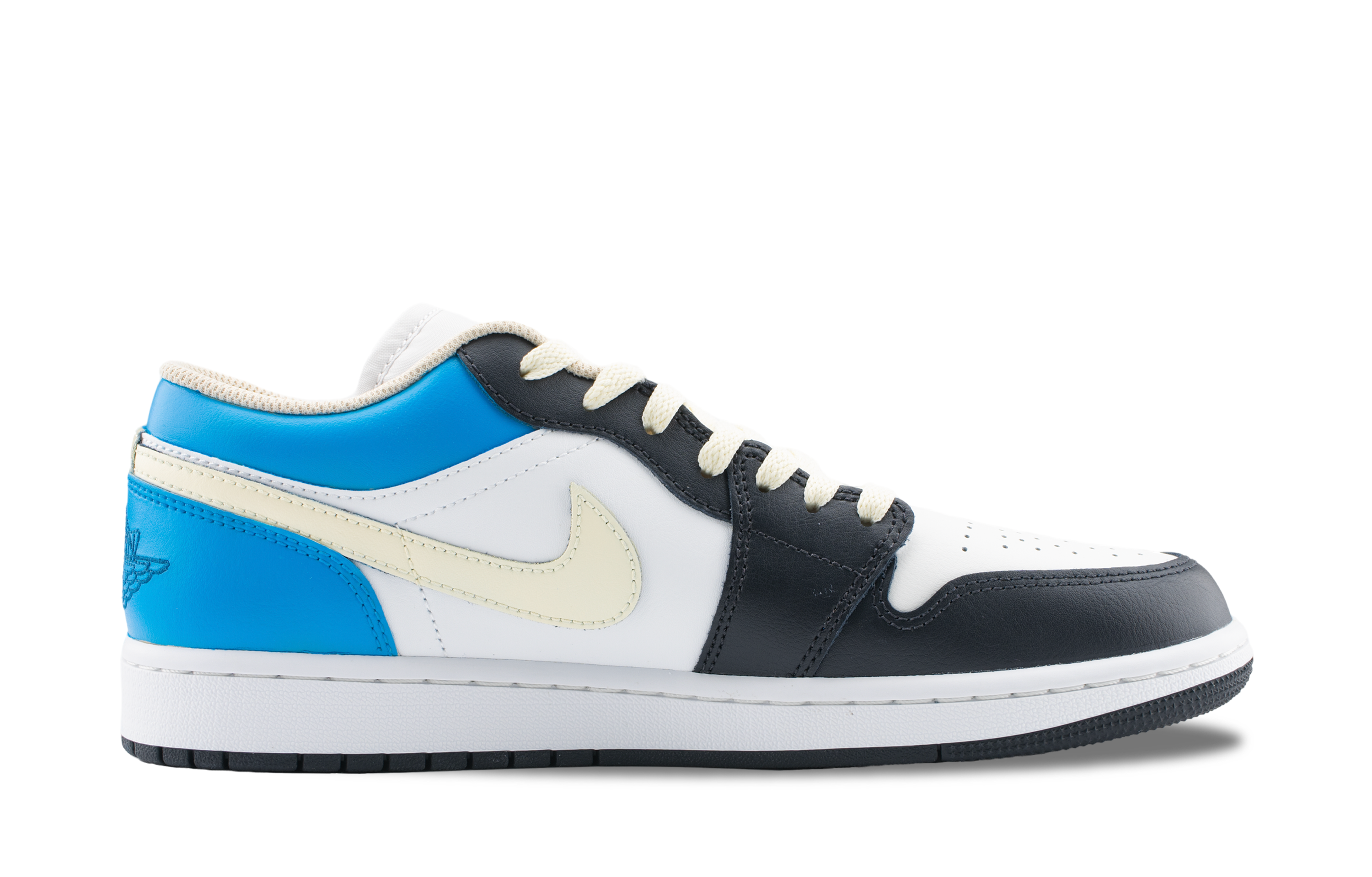 Jordan Air Jordan 1 Lightning 2.0 Abrasion Resistant Low Top Vintage Basketball Shoes Unisex White Blue Black купить в интернет-магазине Yoocart с быстрой доставкой по России.