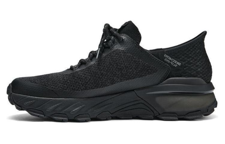 Skechers Cushioning Anti-Slip Wear-Resistant Breathability Low-Top Running Shoes Men's Black