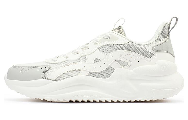 361° Abrasion Resistant Low Top Casual Shoes Men's White Gray