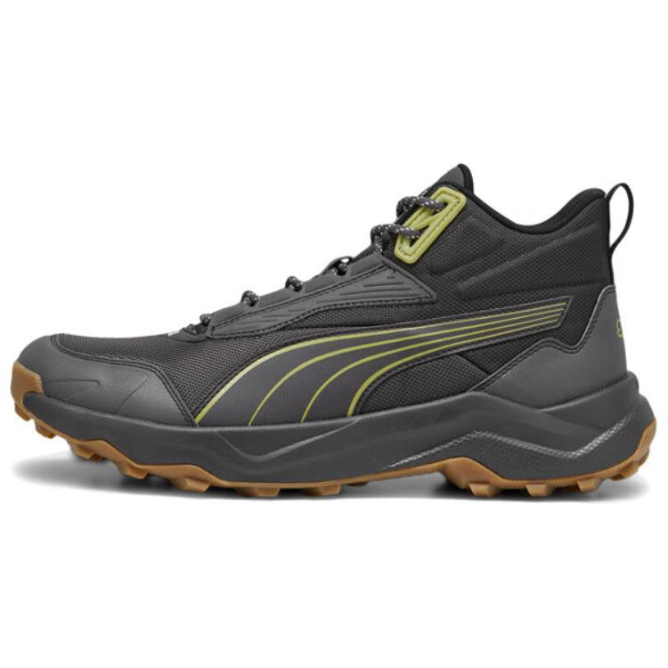 PUMA Slip Resistant Mid Top Casual Running Shoes Unisex Black Green